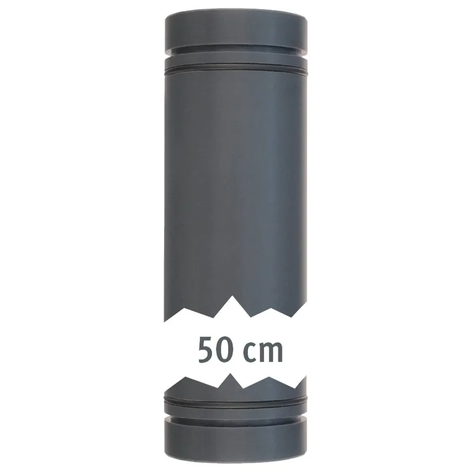 Graues Rohrstecksystem LILIE GrauGELB® mit 50 cm Länge und ineinandergreifenden Steckverbindungen als Detailansicht