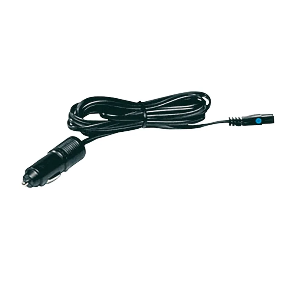 Schwarzes 2,8 m langes Anschlusskabel für thermoelektrische Kühlboxen mit 12-Volt-Zigarettenanzünderstecker und Gerätestecker
