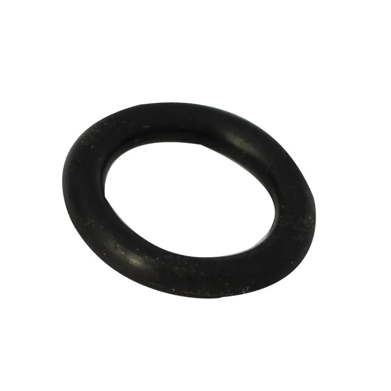 Schwarzer O-Ring 10 x 2,5 mm aus elastischem Dichtungsmaterial, schräg dargestellt mit sichtbarer runder Öffnung