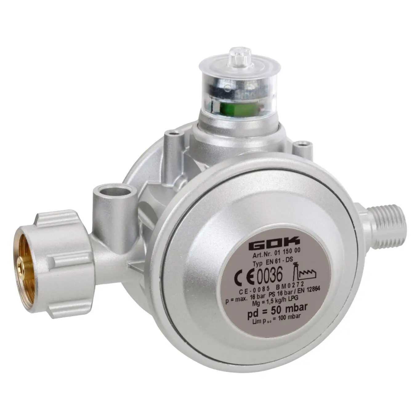 Gasregler 1,5 kg/h KLF x G1/4LH-KN UEDS