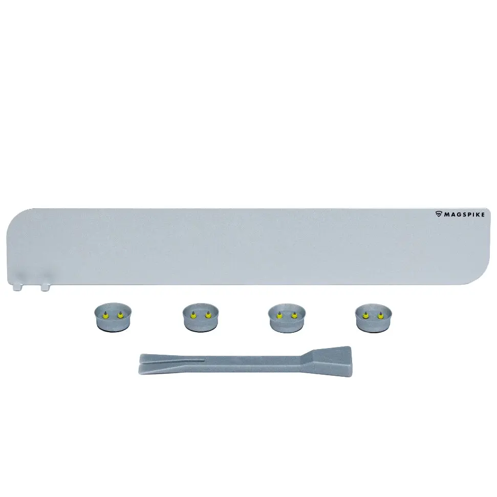 Trägerplatte mit Magnet MagSpike Set L+ mit integrierten Haken, silber