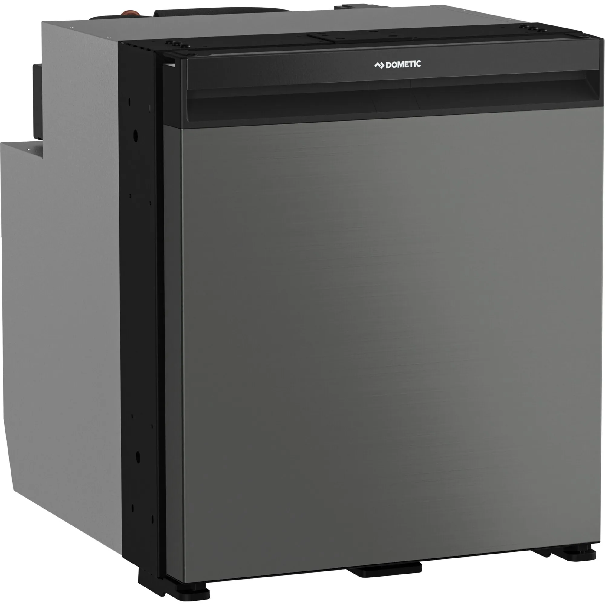 Dometic CoolMatic NRX 60C Kompressorkühlschrank in schwarzer Ausführung mit großer Fronttür und oberem Lüftungsfach