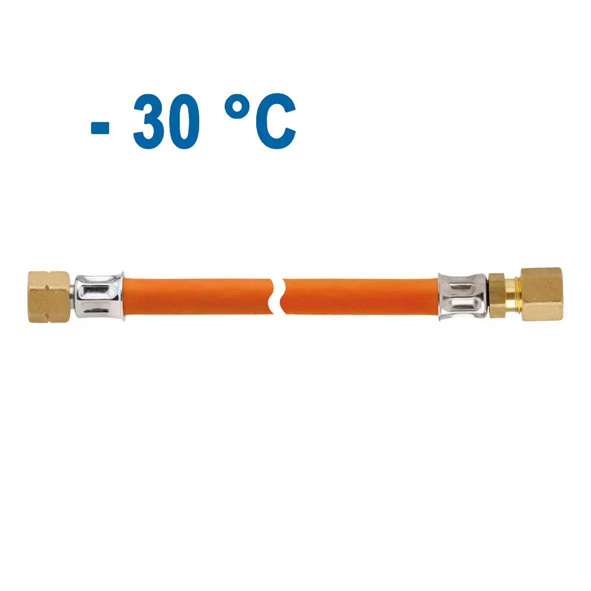 Mitteldruck-Schlauchleitung MS 10 bar, 400 mm, G 1/4 LH-ÜM x RVS 8