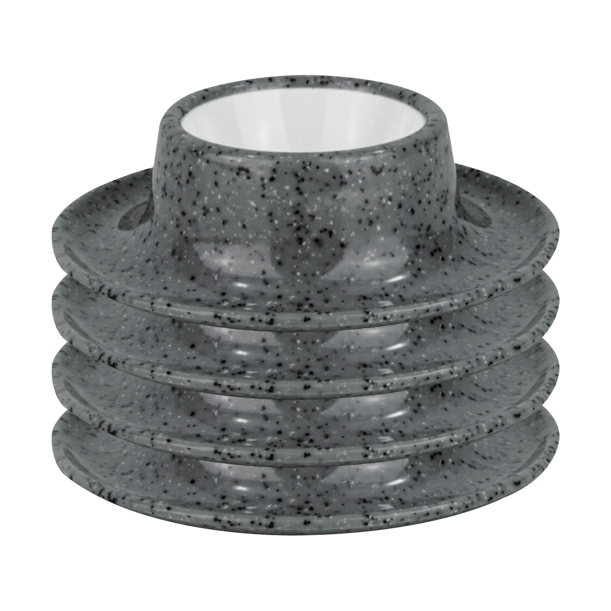Eierbecher Solid Line, granitgrau, 4er-Set