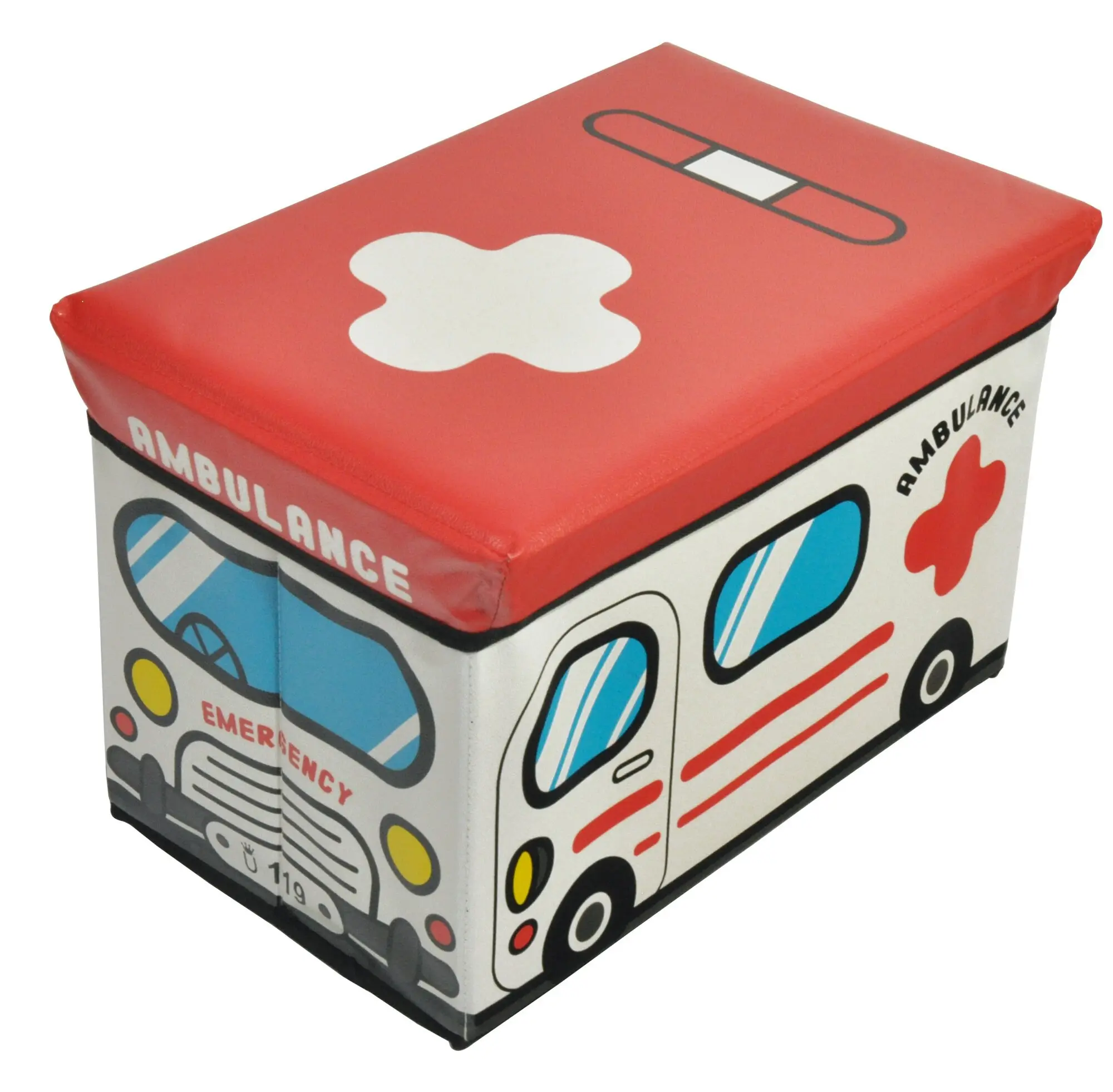 Aufbewahrungsbox/Polsterhocker, Krankenwagen