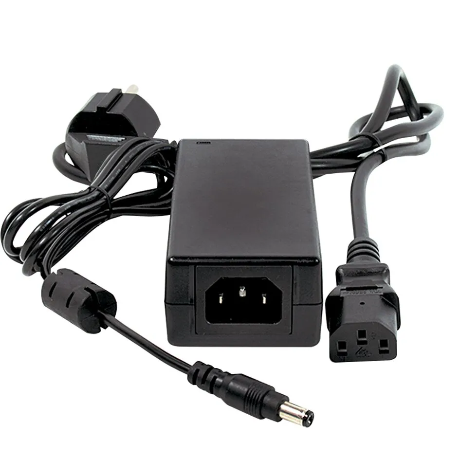 Schwarzes 230-Volt-Netzteil für Caratec-Fernseher bis 24 Zoll mit Netzkabel und DC-Hohlstecker