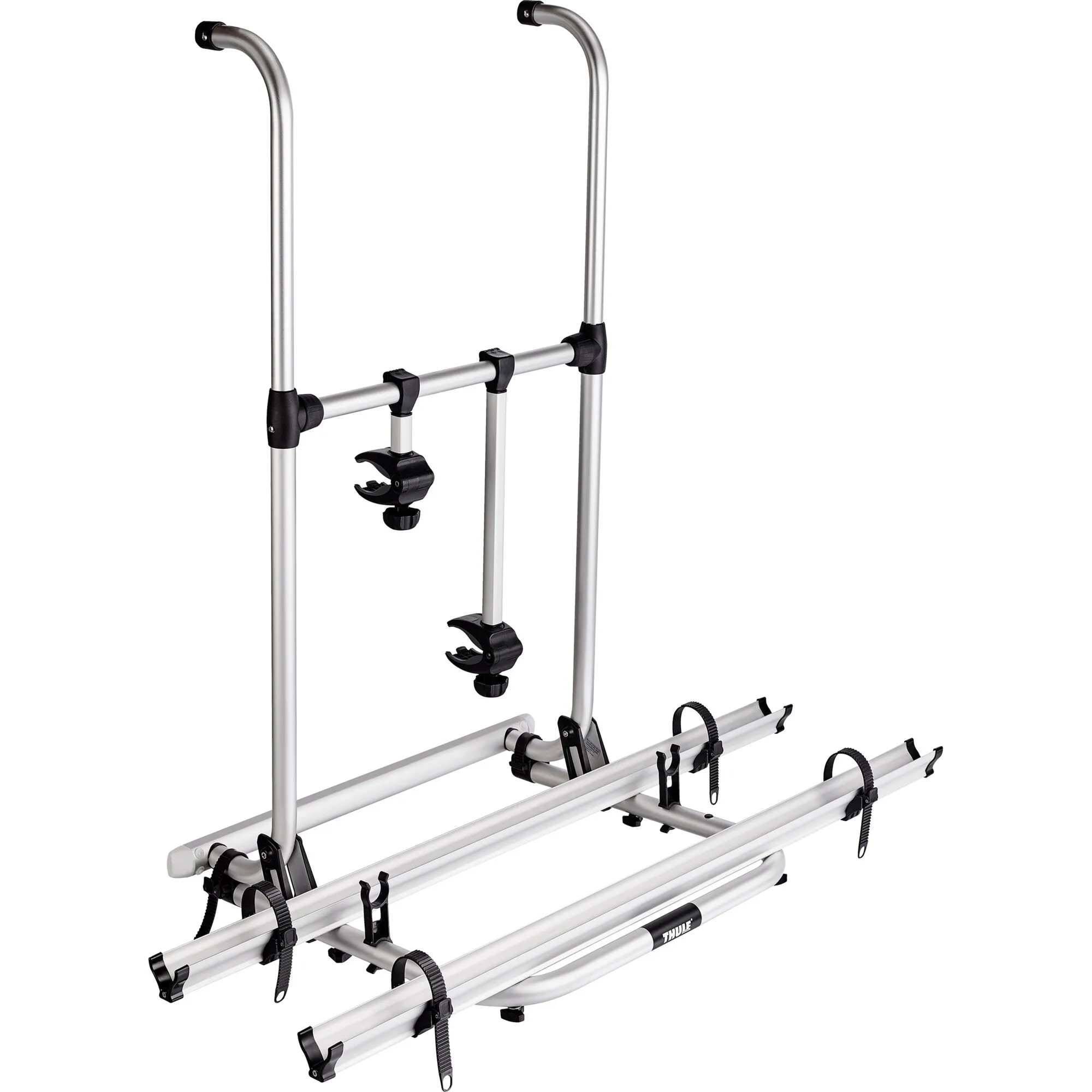 Thule Sport G2 Standard Fahrradträger aus Aluminium mit zwei Fahrradschienen, Haltearmen und schwarzen Radgurten