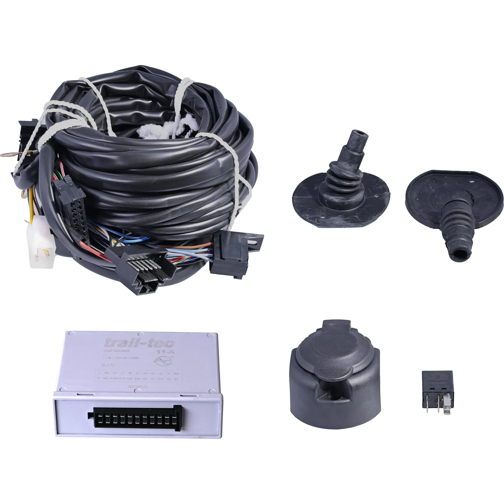 Elektrokabelsatz für Fiat Ducato Kastenwagen 2006/07–2011/01 mit Kabelstrang, Steckern, Steuergerät, Gummitüllen und Relais