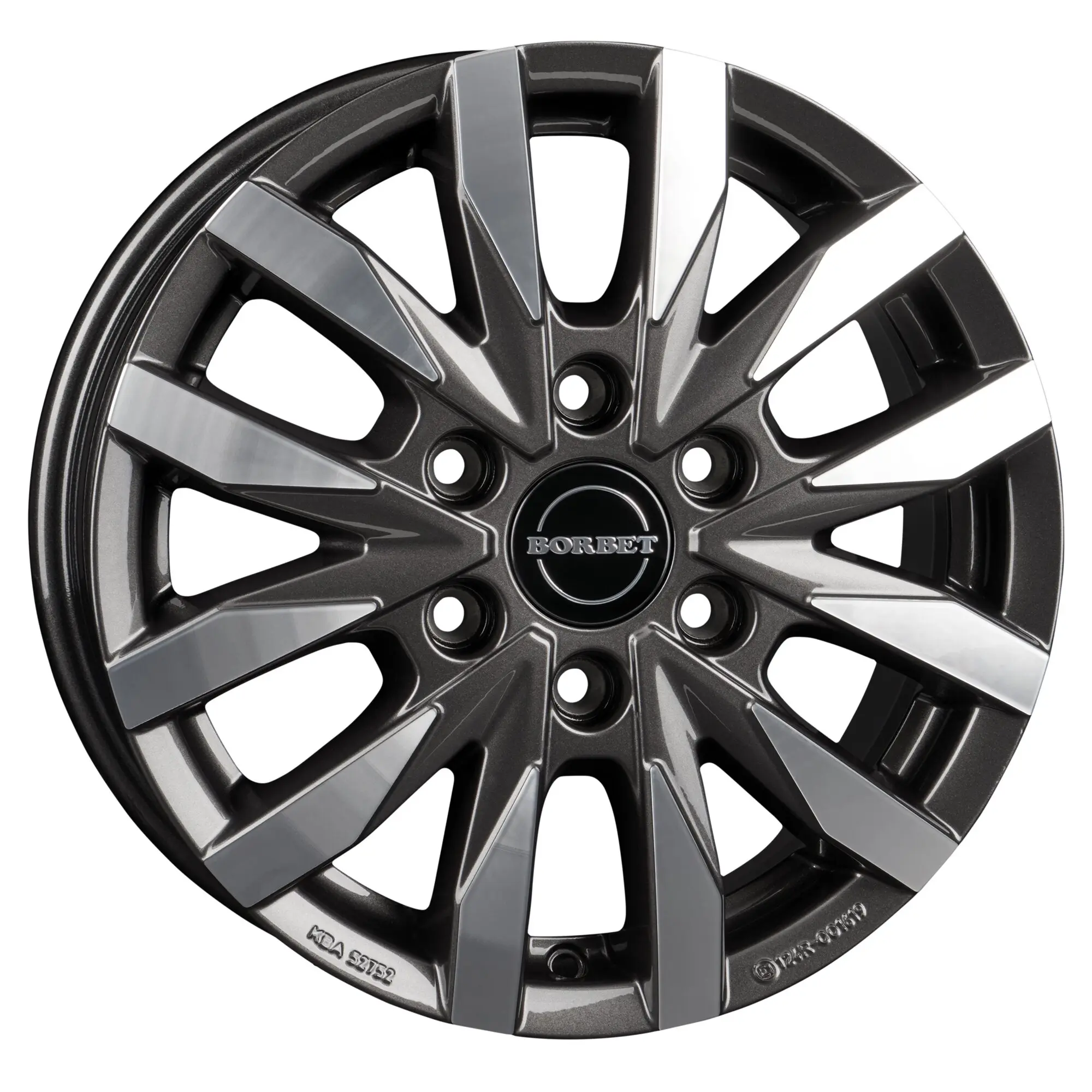Aluminiumfelge CW6, MB Sprinter, Front-/Heck Antrieb, mistral anthracite polished glossy, 6,5 x 16"