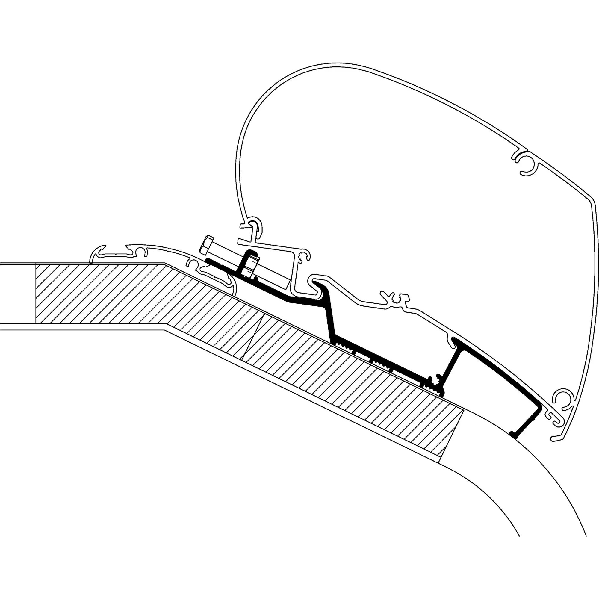 Roof Adapter LMC Liberty TI/ TEC for TO Series 6 and 9, 3,50 m