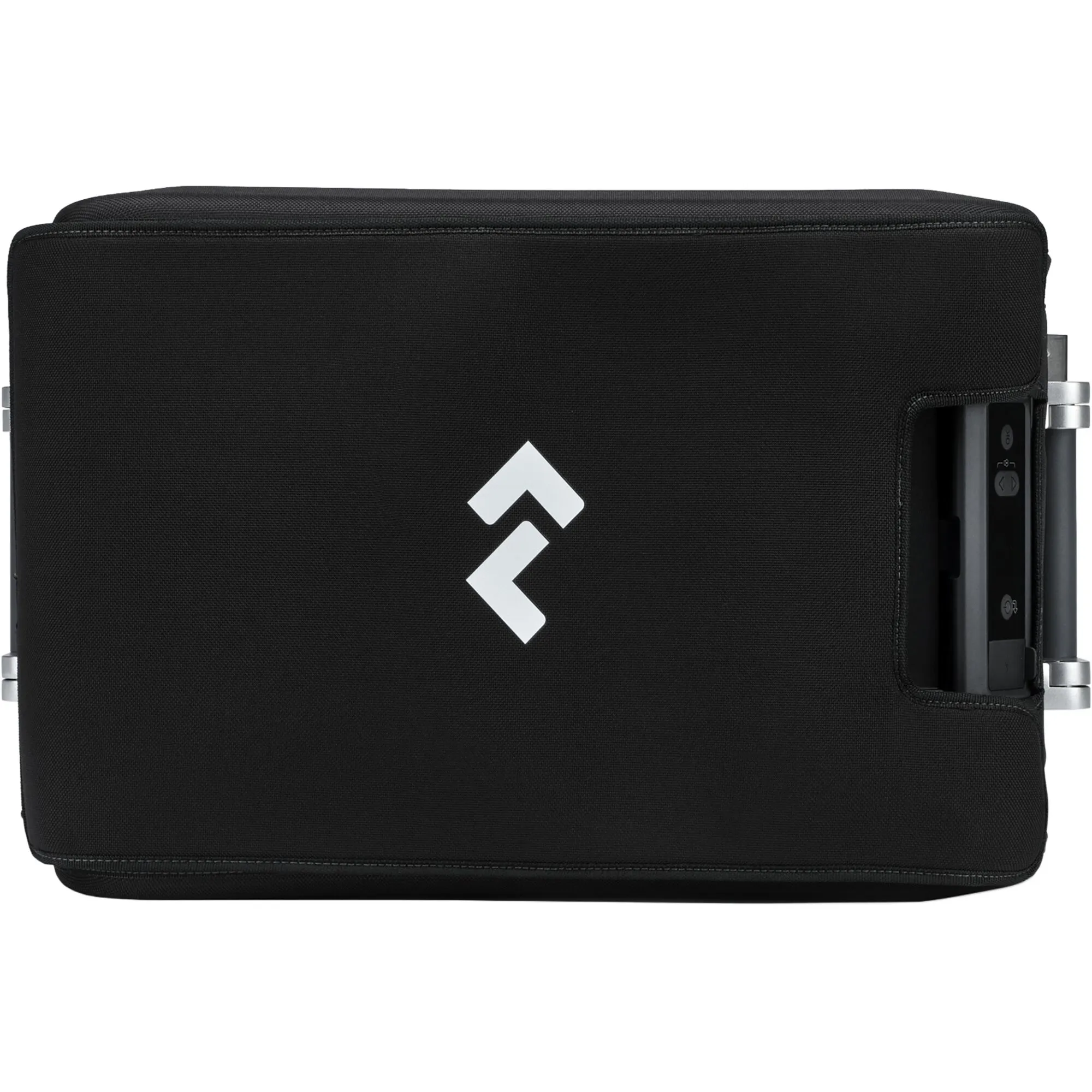 Schwarze Schutzhülle für die Dometic CFX5 25 mit weißem Logo und seitlicher Aussparung für das Bedienfeld