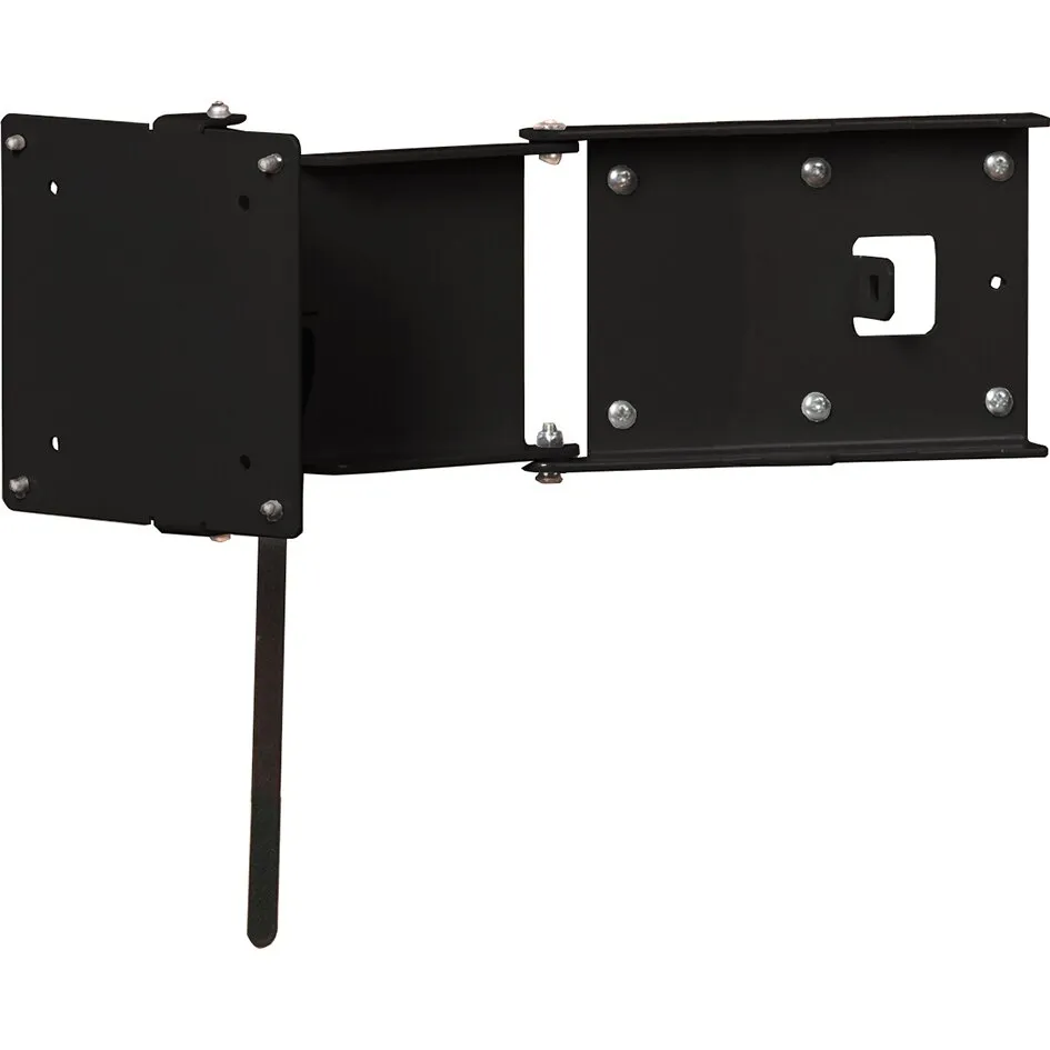 Schwarzer Wandhalter Flex CFW200S aus Metall mit ausziehbarem Arm, Montageplatte und verstellbarer Halteschiene