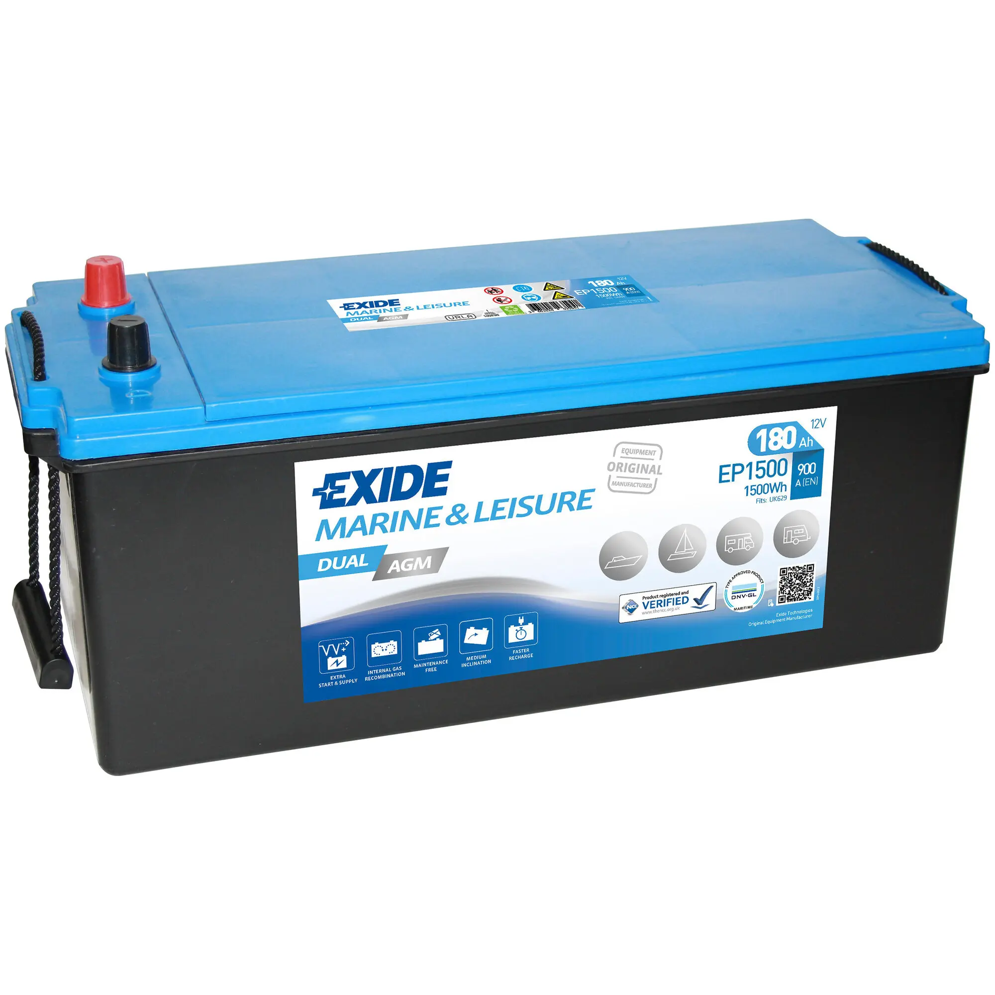 Batterie Dual AGM, 180 Ah
