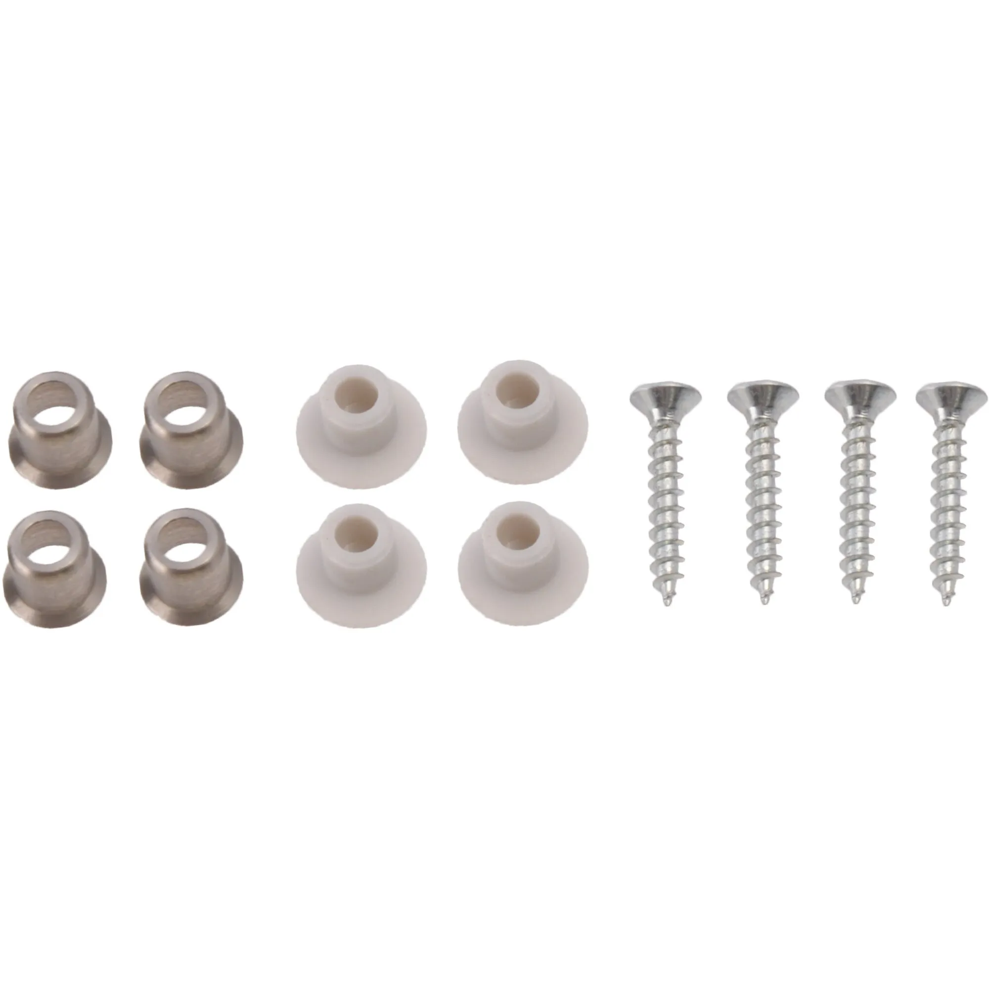 Befestigungs-Kit für Dometic Cramer Einbaukocher und Spülen mit vier Metallscheiben, vier Kunststoffteilen und vier Senkkopfschrauben