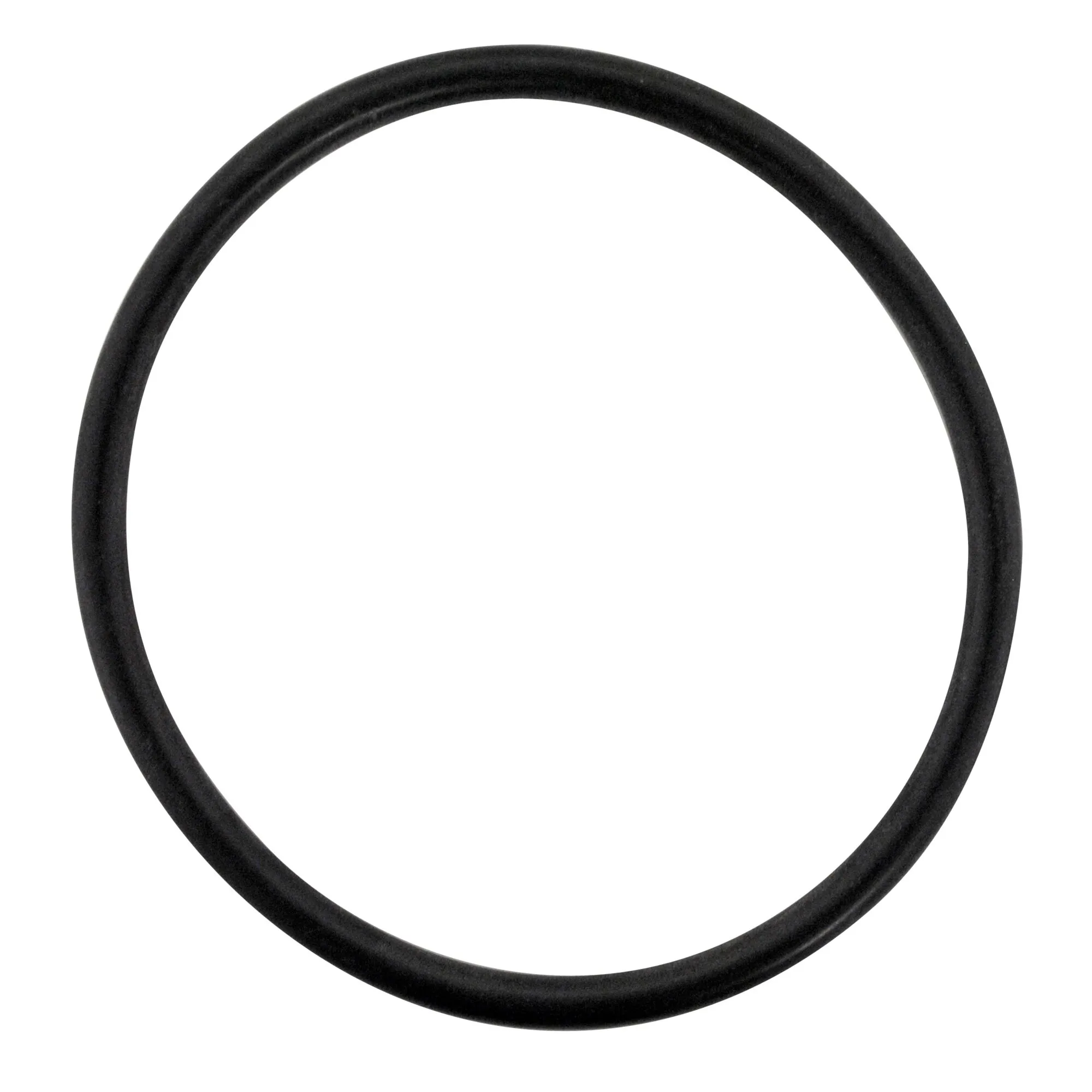 Schwarze, runde O-Ring-Dichtung für Schraubstopfen S 12-04 auf weißem Hintergrund