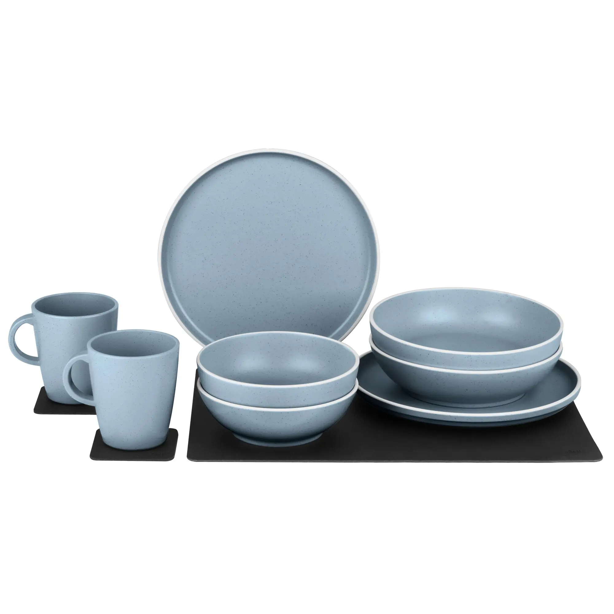 Geschirrset Dolomit magnetisch, blau