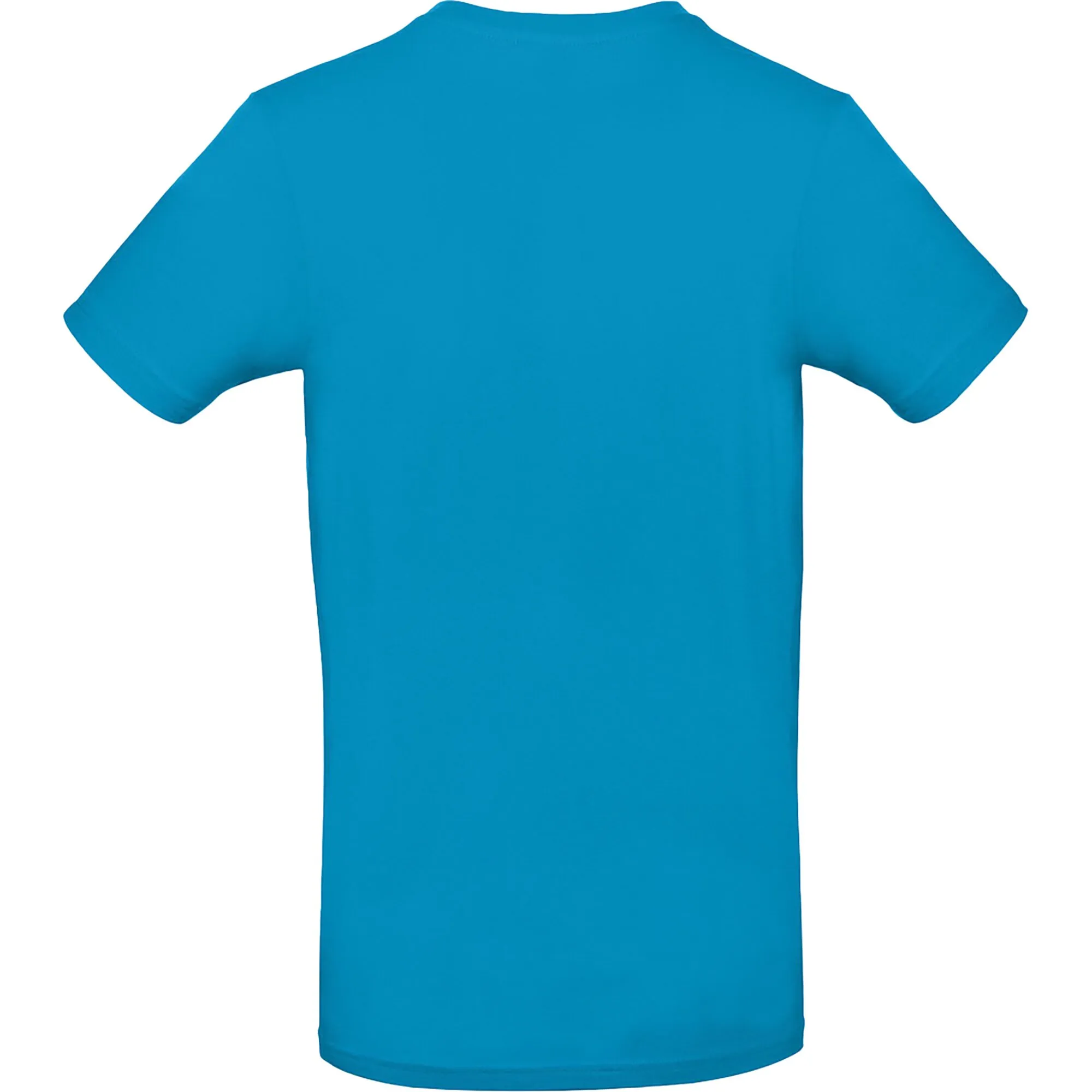 Türkises Hawaii-blaues T-Shirt mit Rundhalsausschnitt und kurzen Ärmeln, Vorderseite ohne sichtbaren Aufdruck, Größe XXL