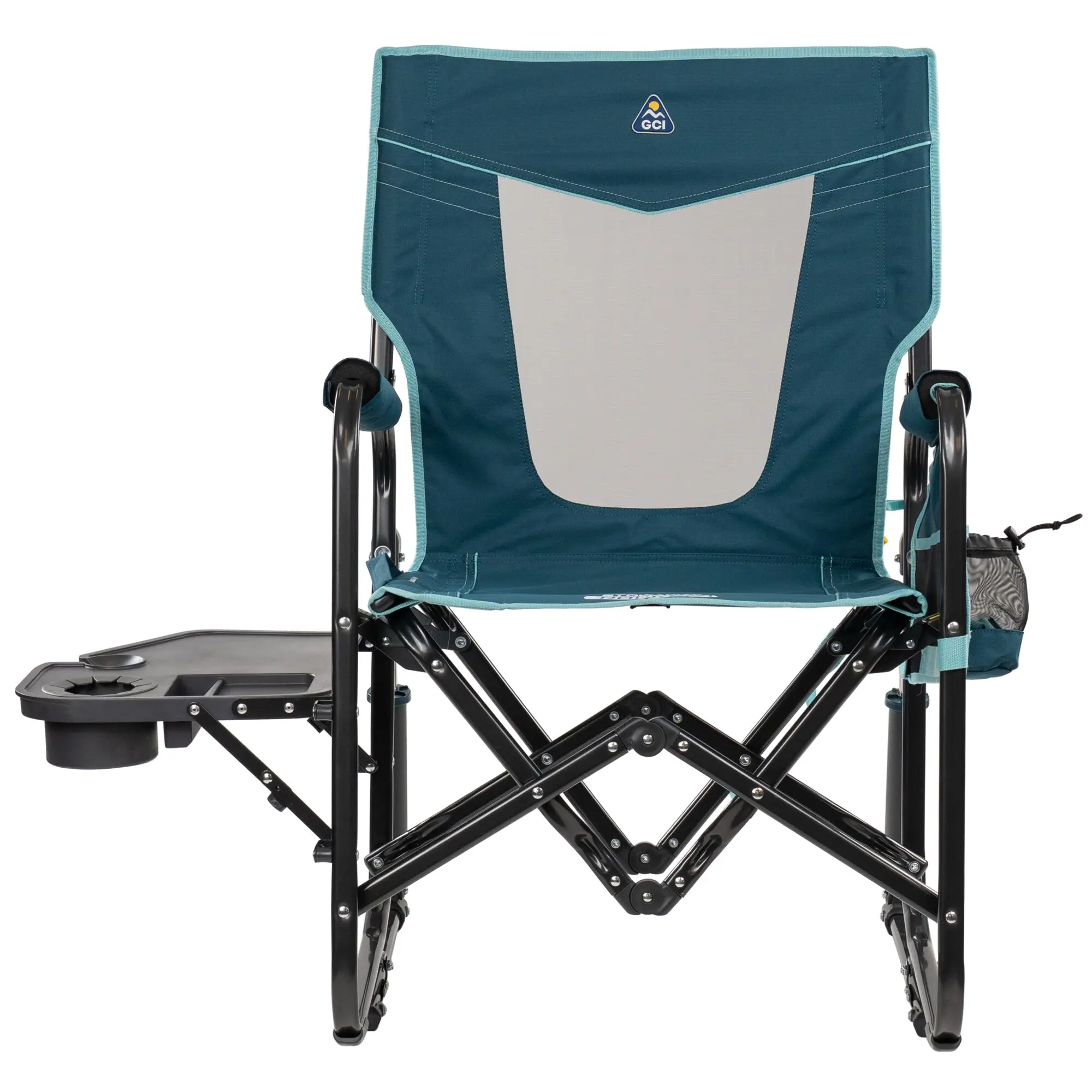 Camping-Schaukelstuhl Stowaway Rocker™ mit Tisch, blau