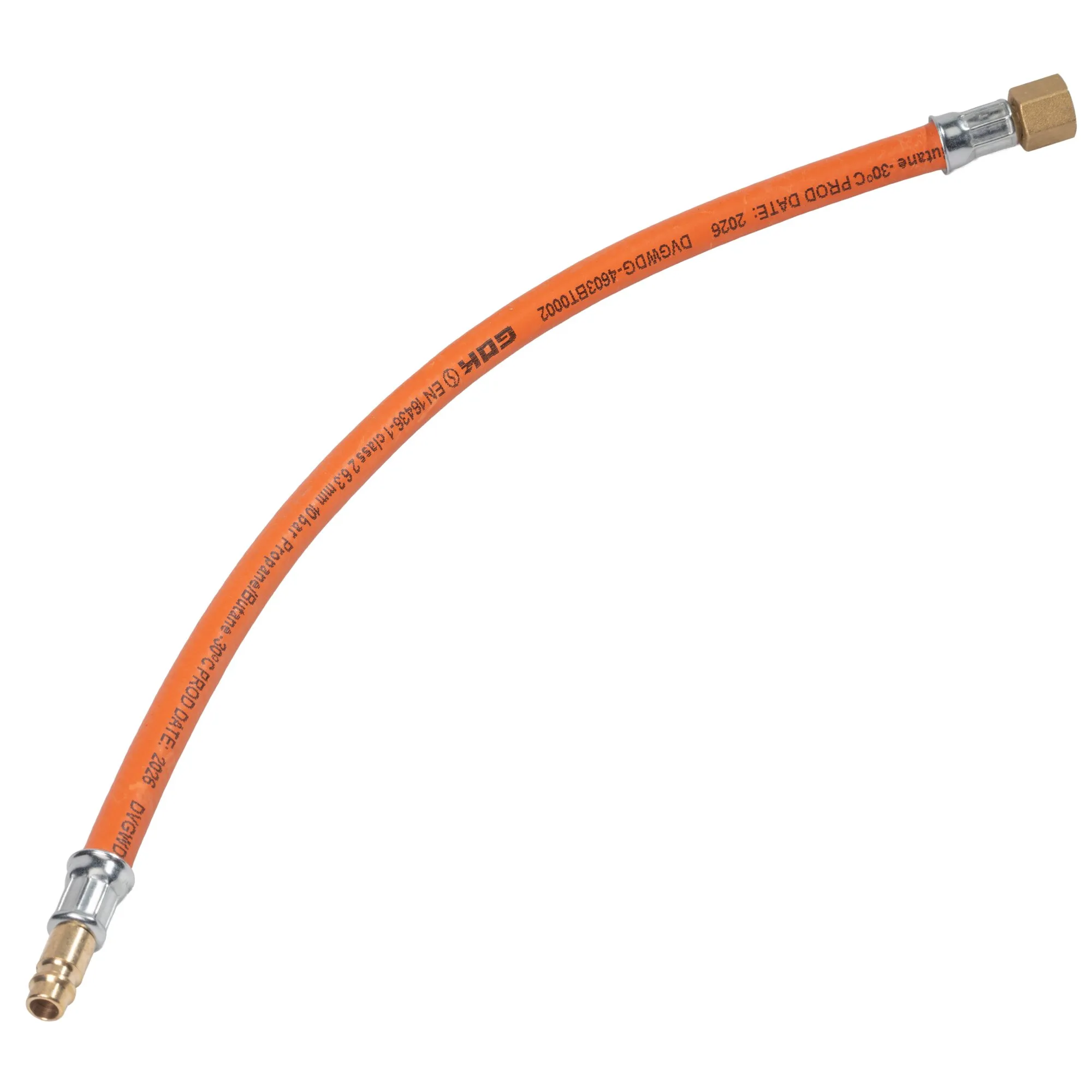 Gas-Mitteldruckschlauchleitung 10 bar M14 x 1,5 ÜM x STN NW 7,2 x 410