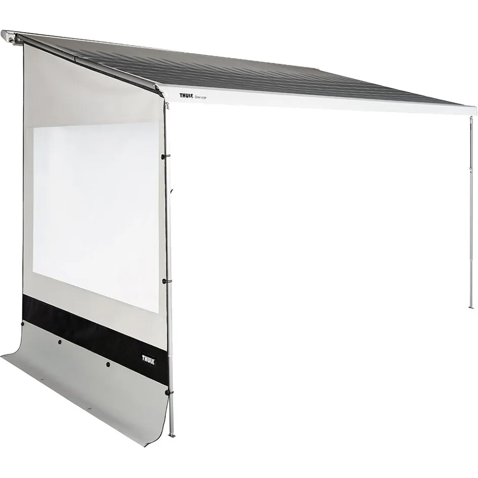 Thule Rain Blocker G2 Side für Fiat Ducato H2, graue Seitenwand mit Sichtfenster unter einer Markise