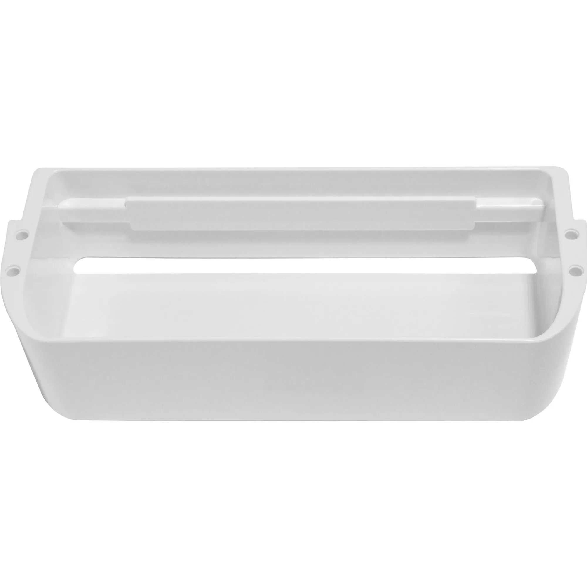 Weißes unteres Türfach aus Kunststoff für den Dometic-Kühlschrank CoolMatic CRX 50 mit seitlichen Befestigungsbohrungen