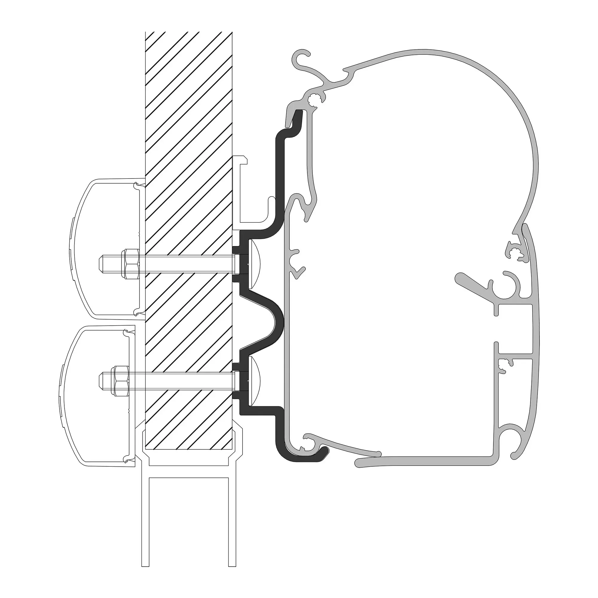 Adapter For Hymer Camp For Awnings Dometic Series 1, 4 m