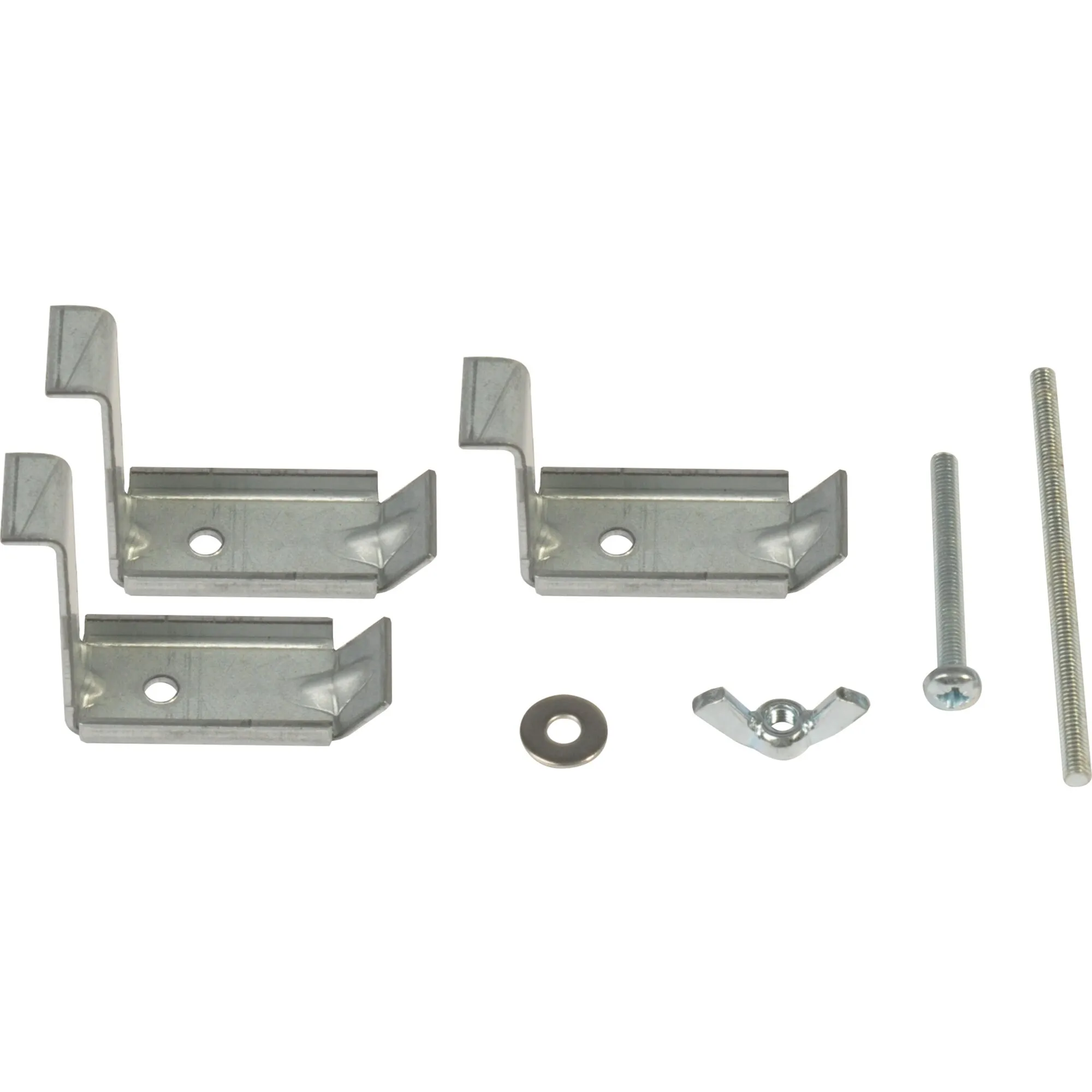 Befestigungs-Kit für Thetford-Kocher Top-Line Serie 16 mit drei Metallhalterungen, zwei Gewindestangen, Unterlegscheibe und Flügelmutter
