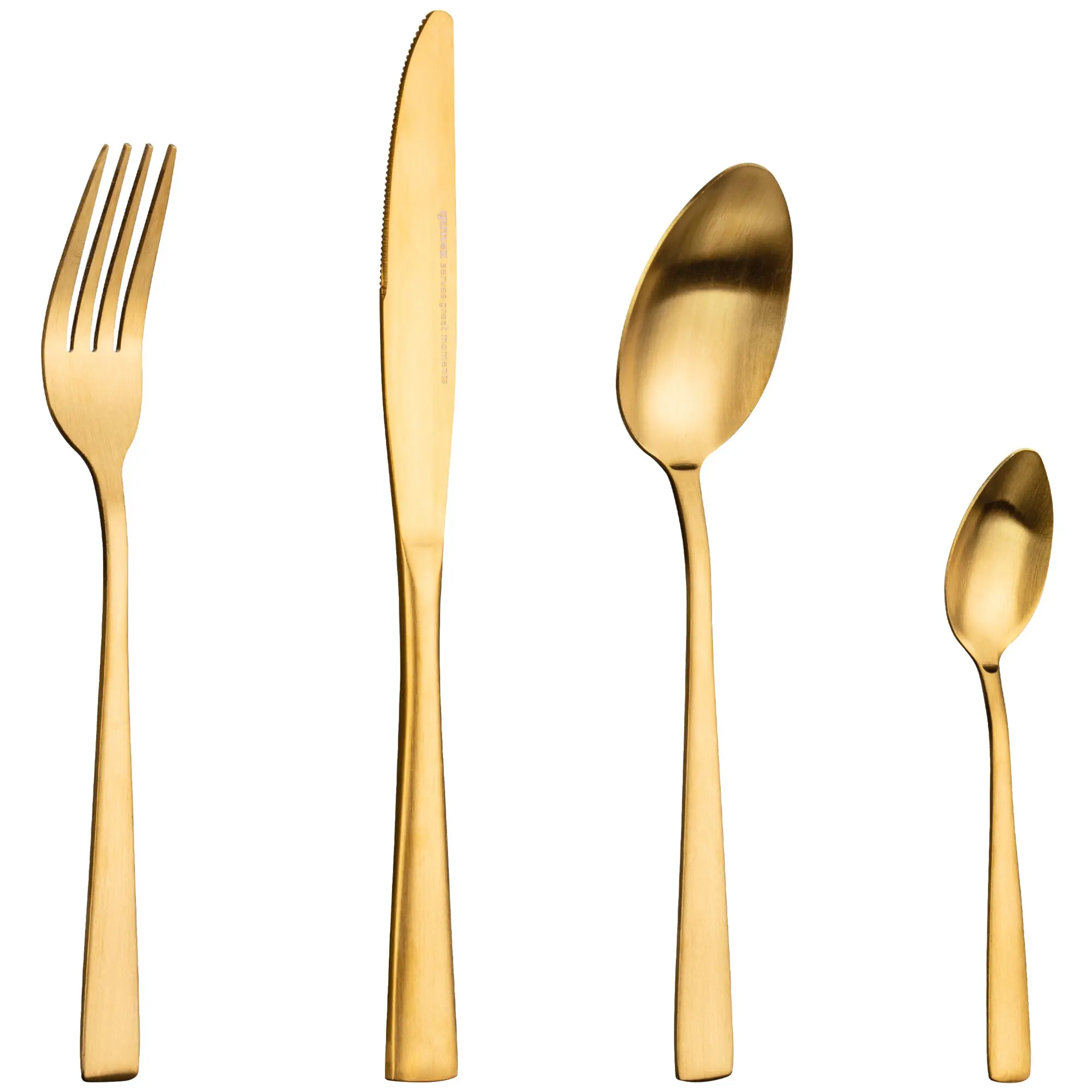 Besteckset Edelstahl, gold