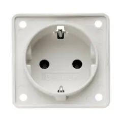 Steckdose Schuko, weiß matt