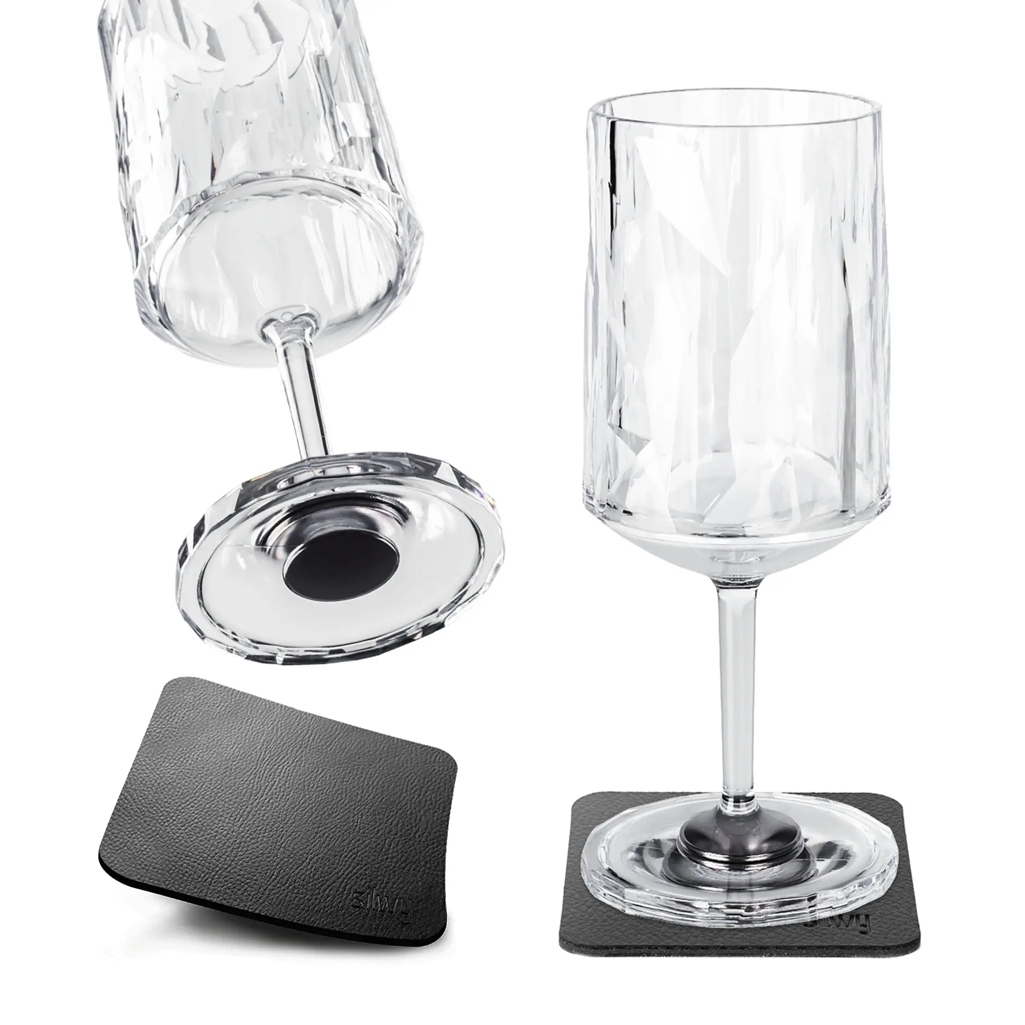 Magnetic Plastic Glasses, Wine Glass