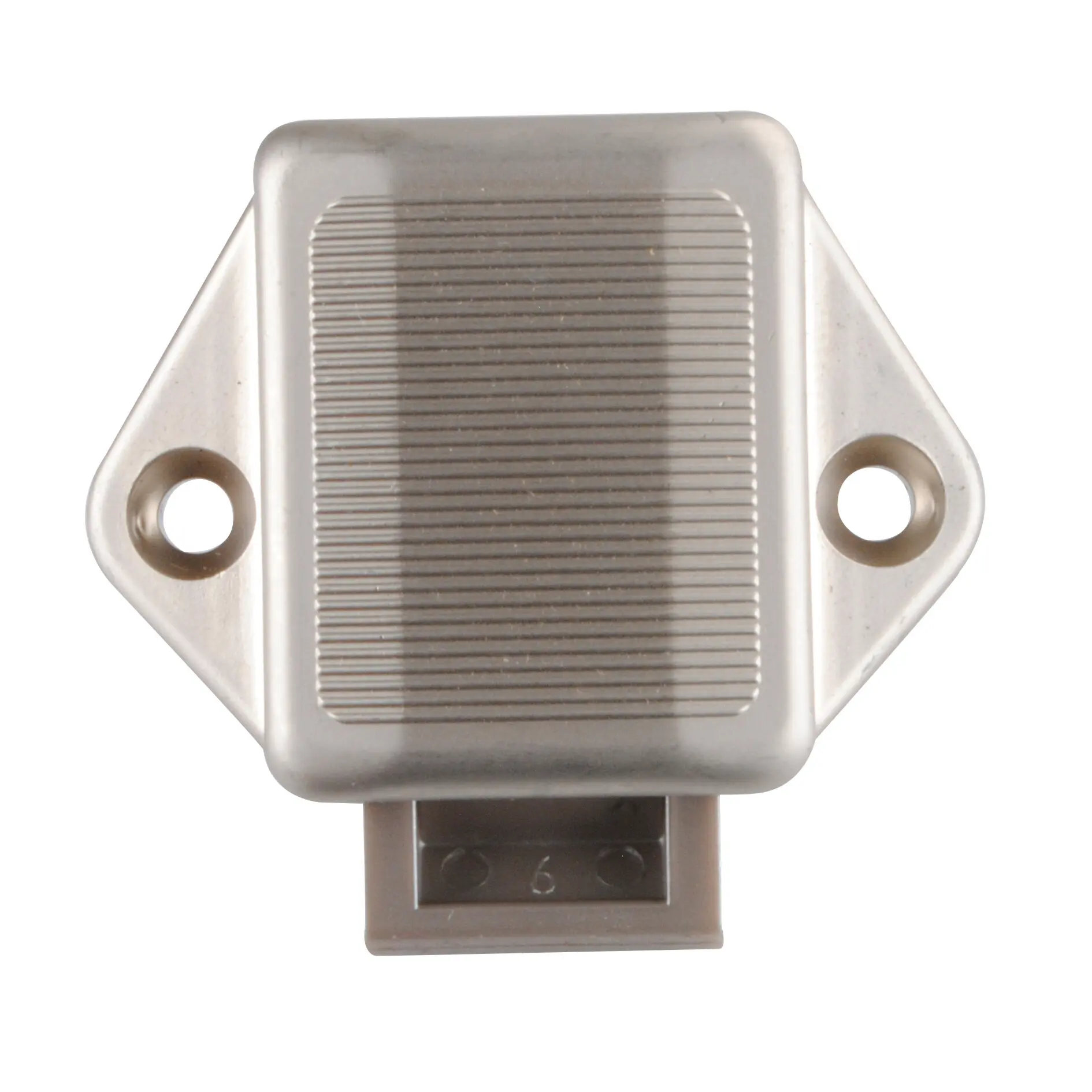 Aufschraub-Riegelschloss Push-Lock Mini, silber