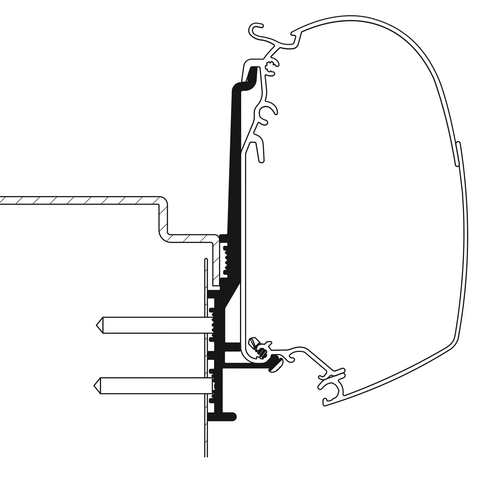 Adapter für Knaus Tourer CUV 500 zu TO Serie 5