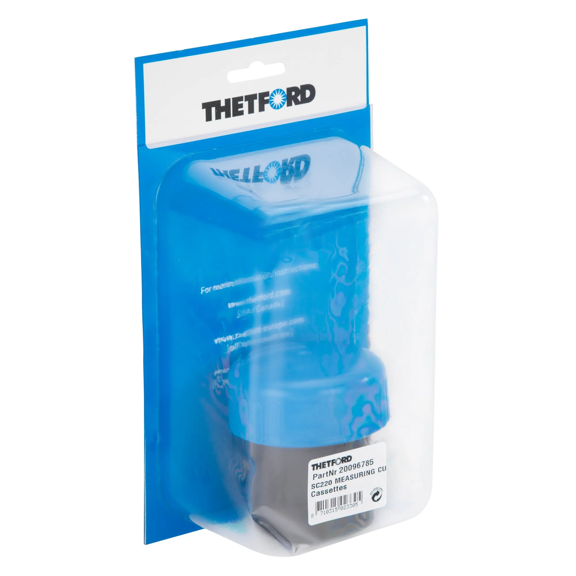 Thetford Verschlusskappe in transparenter Blisterverpackung mit blauem Karton und Produktetikettpartnr. 20096785