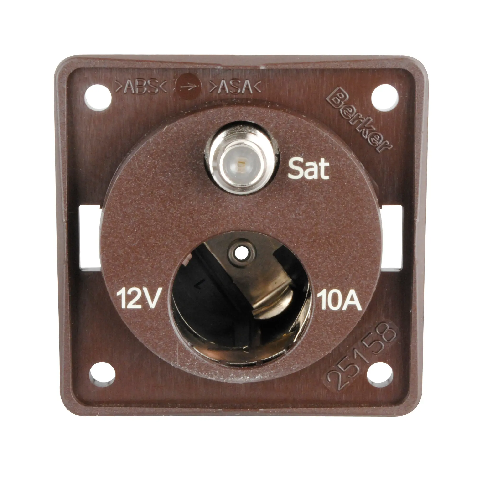 Steckdose 12 V/SAT, braun