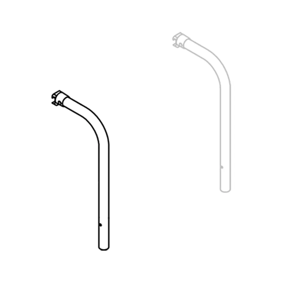 Oberer Tragarm Thule Lift V16 aus gebogenem Metallrohr mit Befestigungsaufnahme, zweimal dargestellt