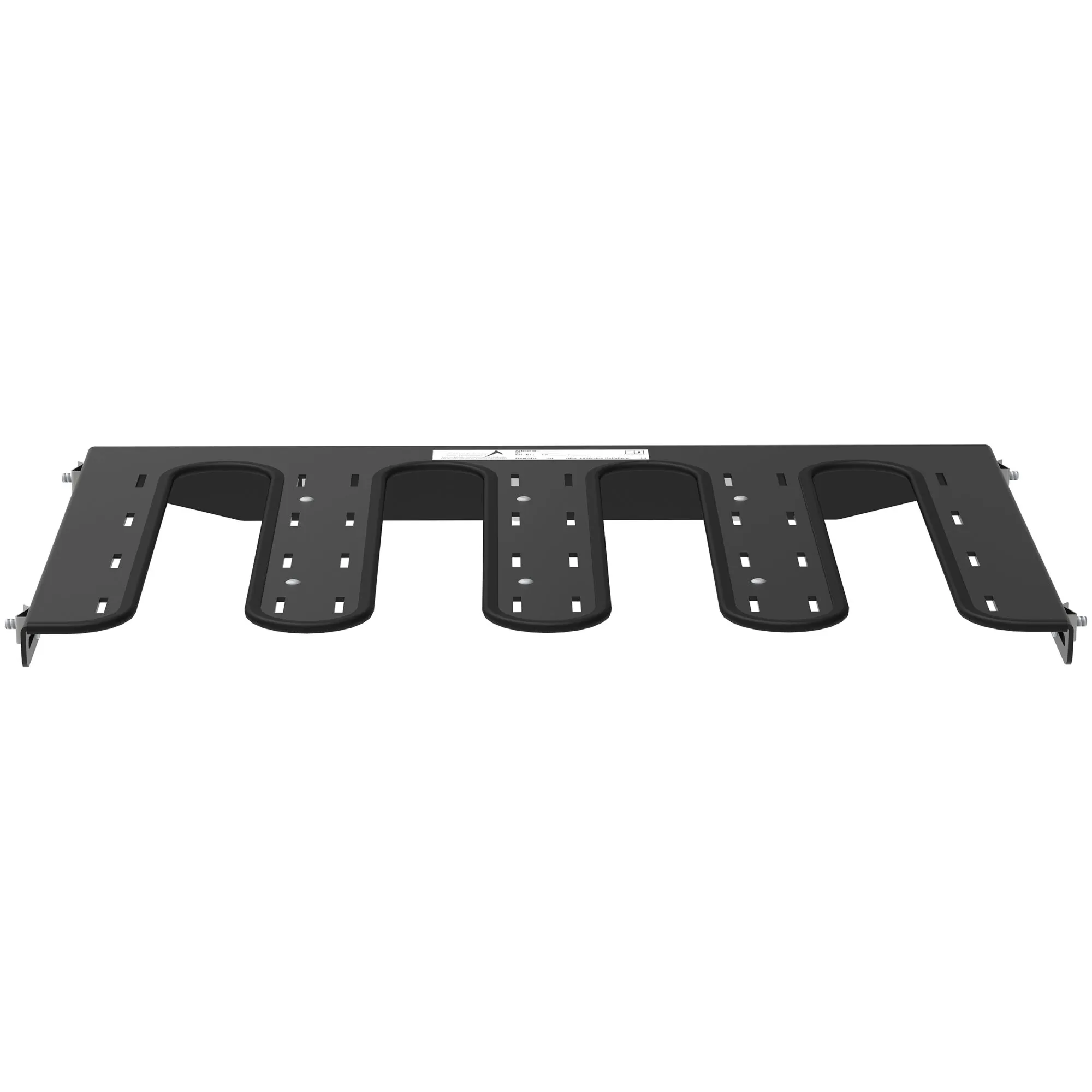 Schwarzer Skihalter für die X-Rack Box XL mit vier gepolsterten Haltebügeln und seitlichen Befestigungselementen