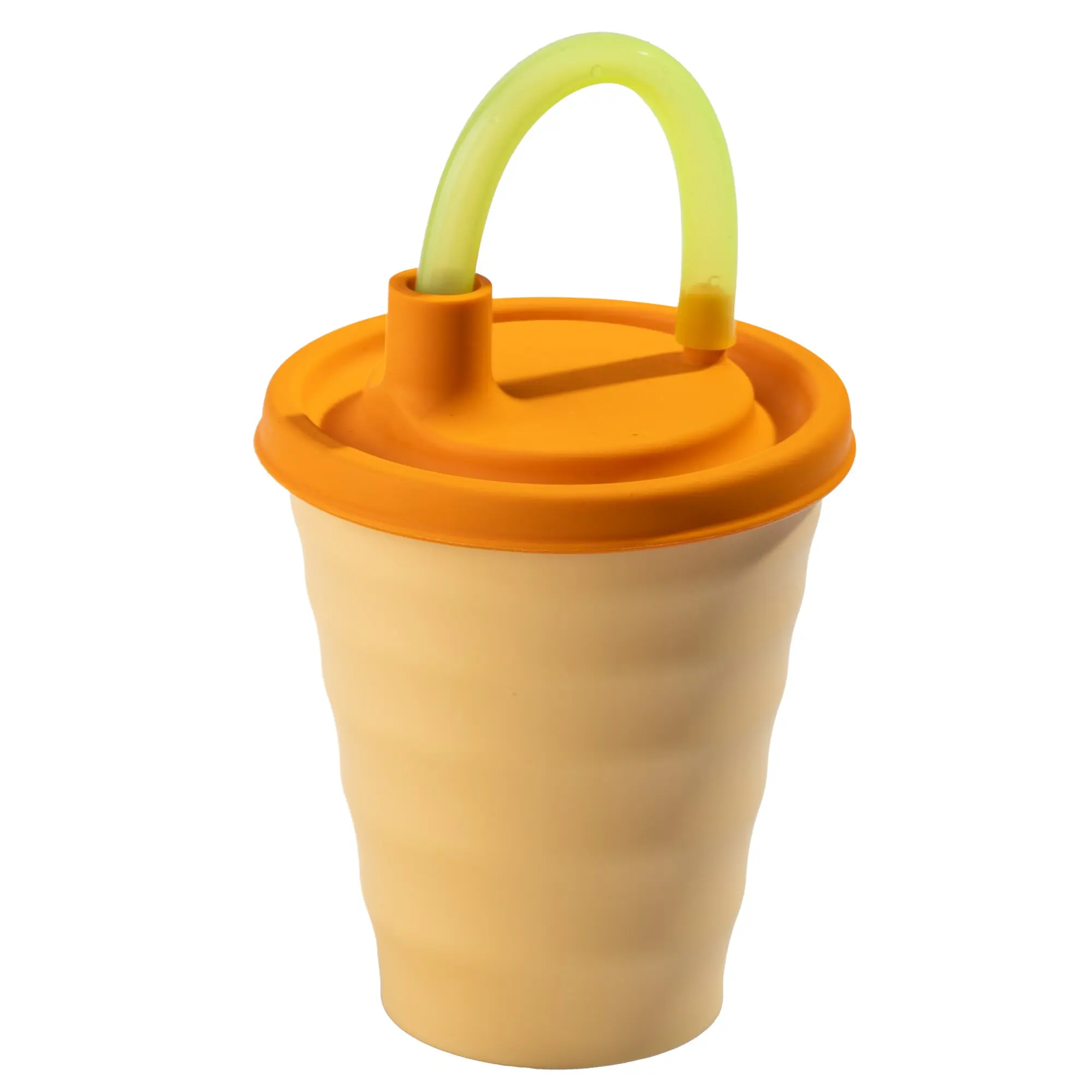 Trinkbecher mit Deckel, gelb