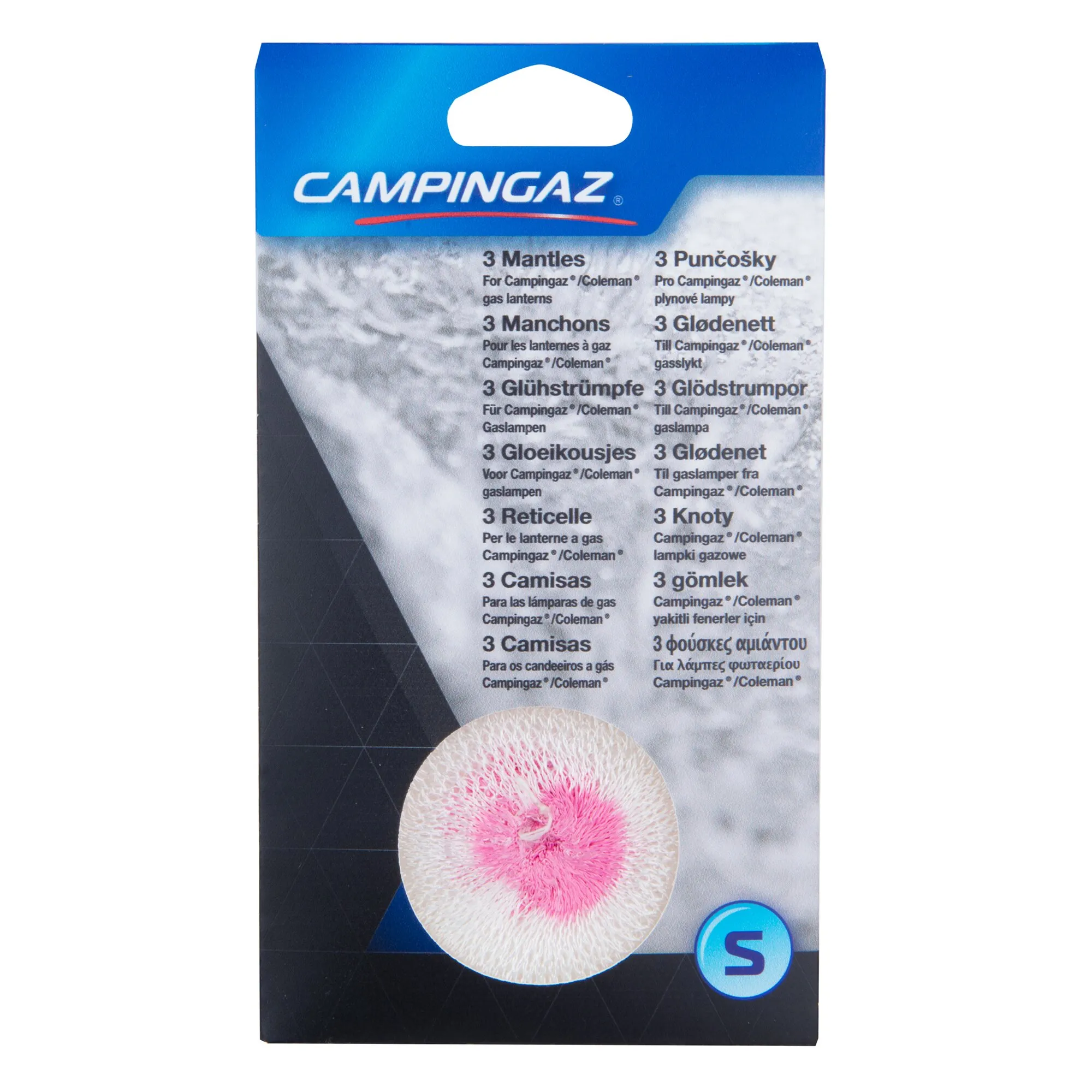 Campingaz Verpackung mit 3 Glühstrümpfen für Campingaz- und Coleman-Gaslampen, Größe S