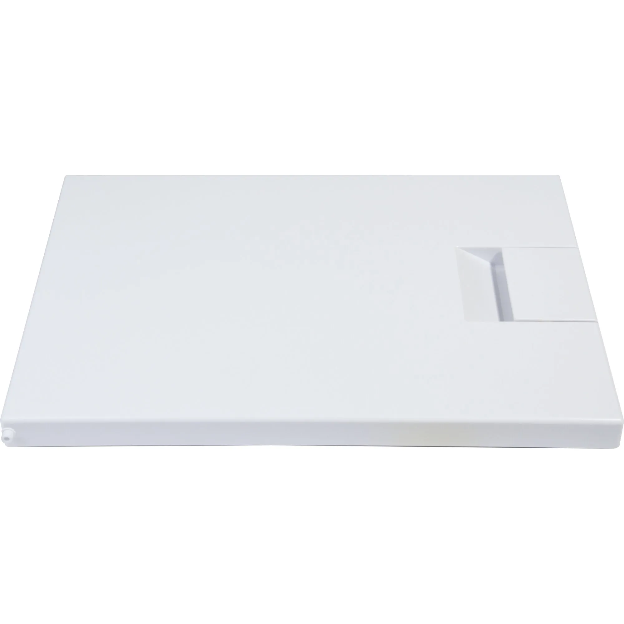 Weiße Gefrierfachtür aus Kunststoff mit integriertem Griff und Befestigungszapfen für Dometic RML 943X und RMLT 943X