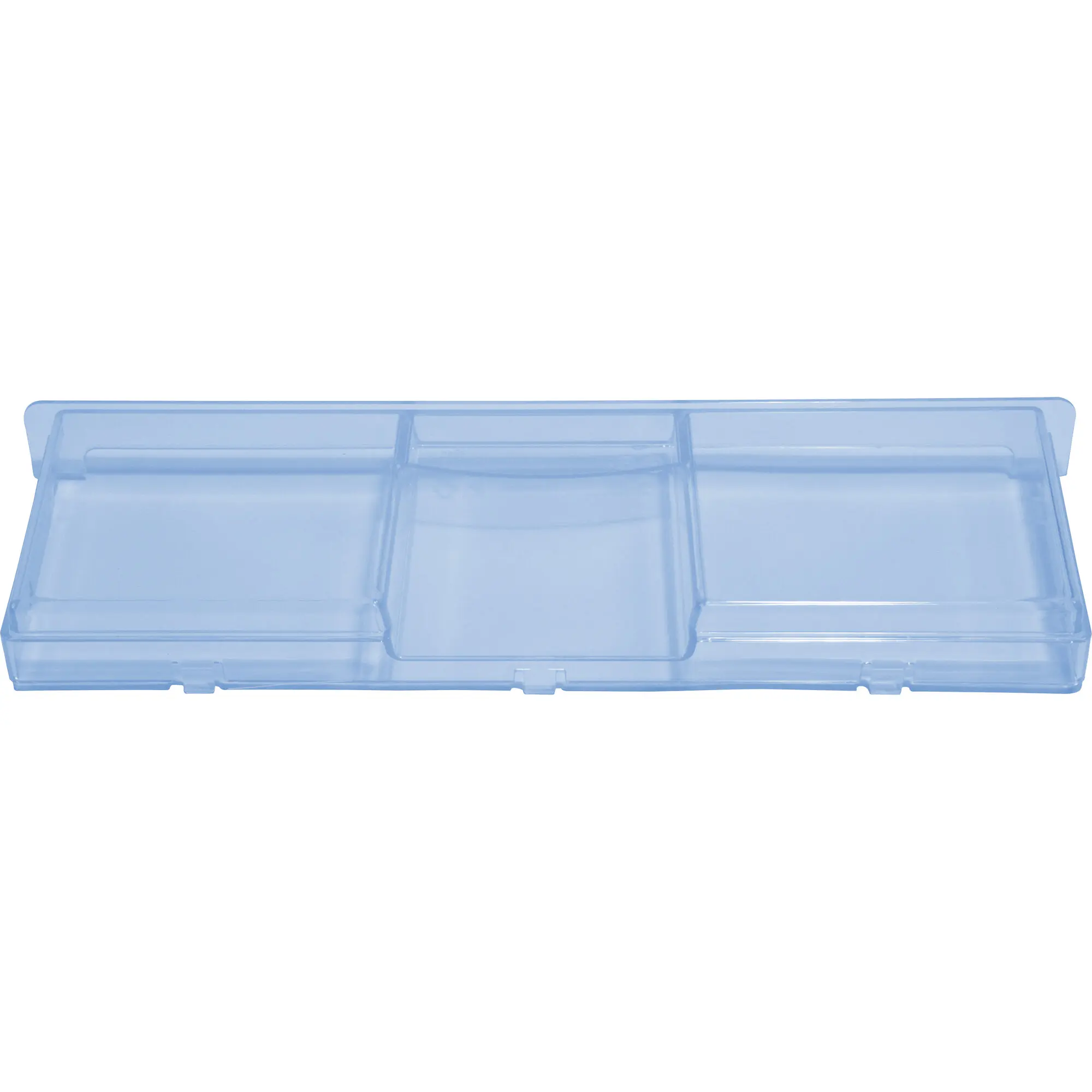 Transparente blaue Griffleiste für die Gemüseschale von Dometic-Kühlschränken RML 9430, RML 9435 und RMLT 9435
