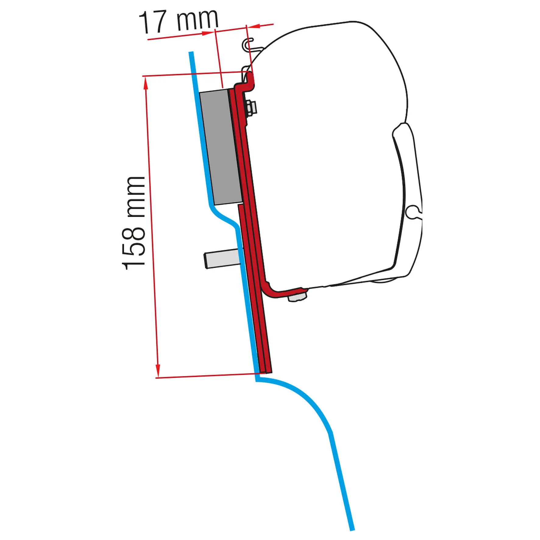 Awning Adapter Kit Ford Custom Nugget High Roof for F45