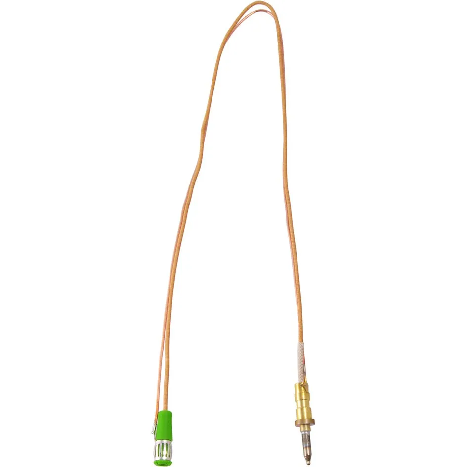 46 cm langes Thermoelement für Thetford-Kocher mit kupferfarbenem Doppelleiter und Anschlussgewinden an den Enden