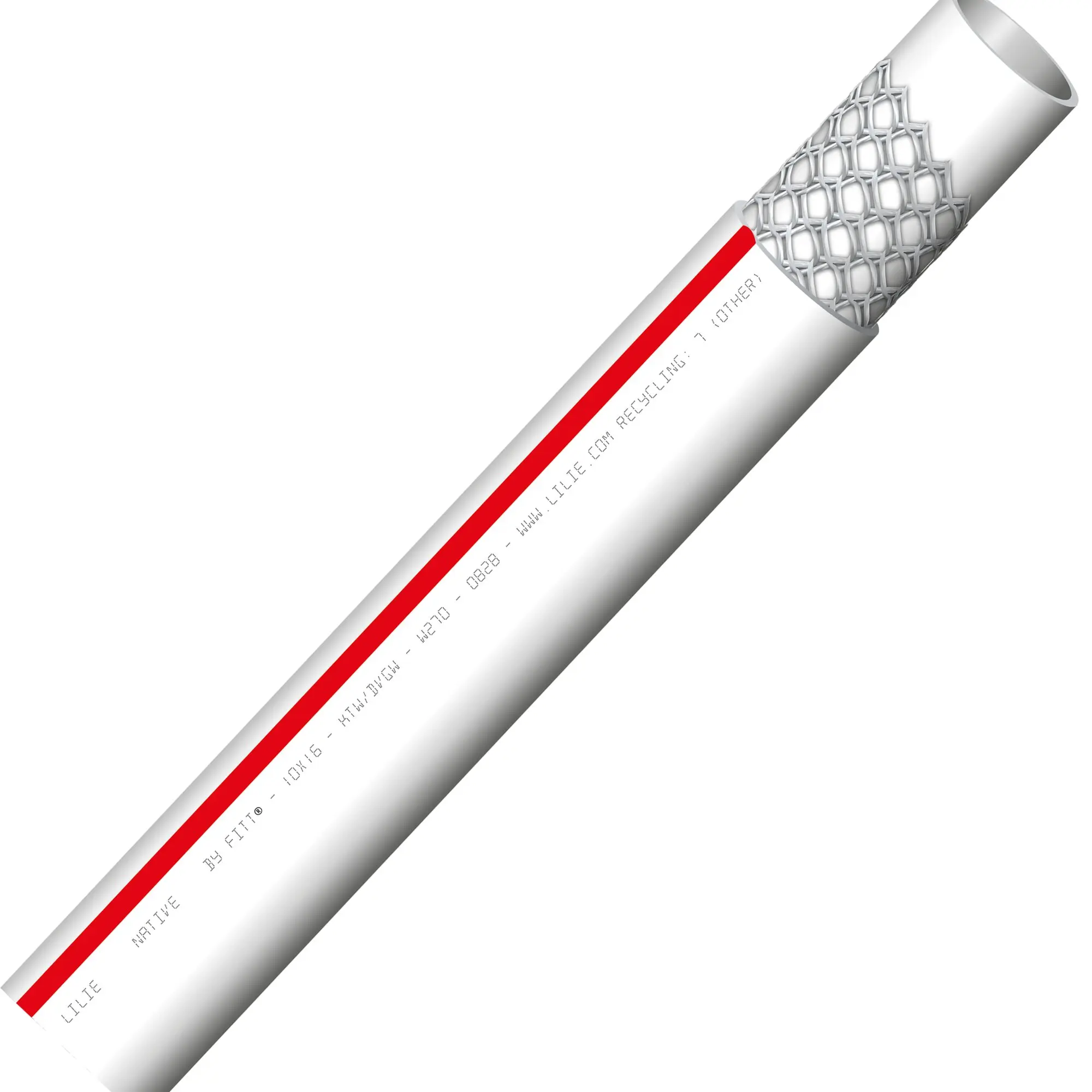 Trinkwasserschlauch WeißGELB warm, 19 x 25,7 mm, 5 m