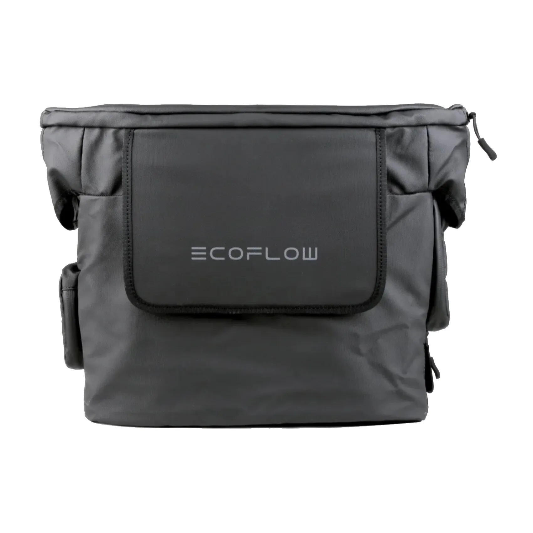Schwarze Tasche DELTA 2 von COFLOW mit großem Frontfach, seitlichen Taschen und Reißverschluss oben