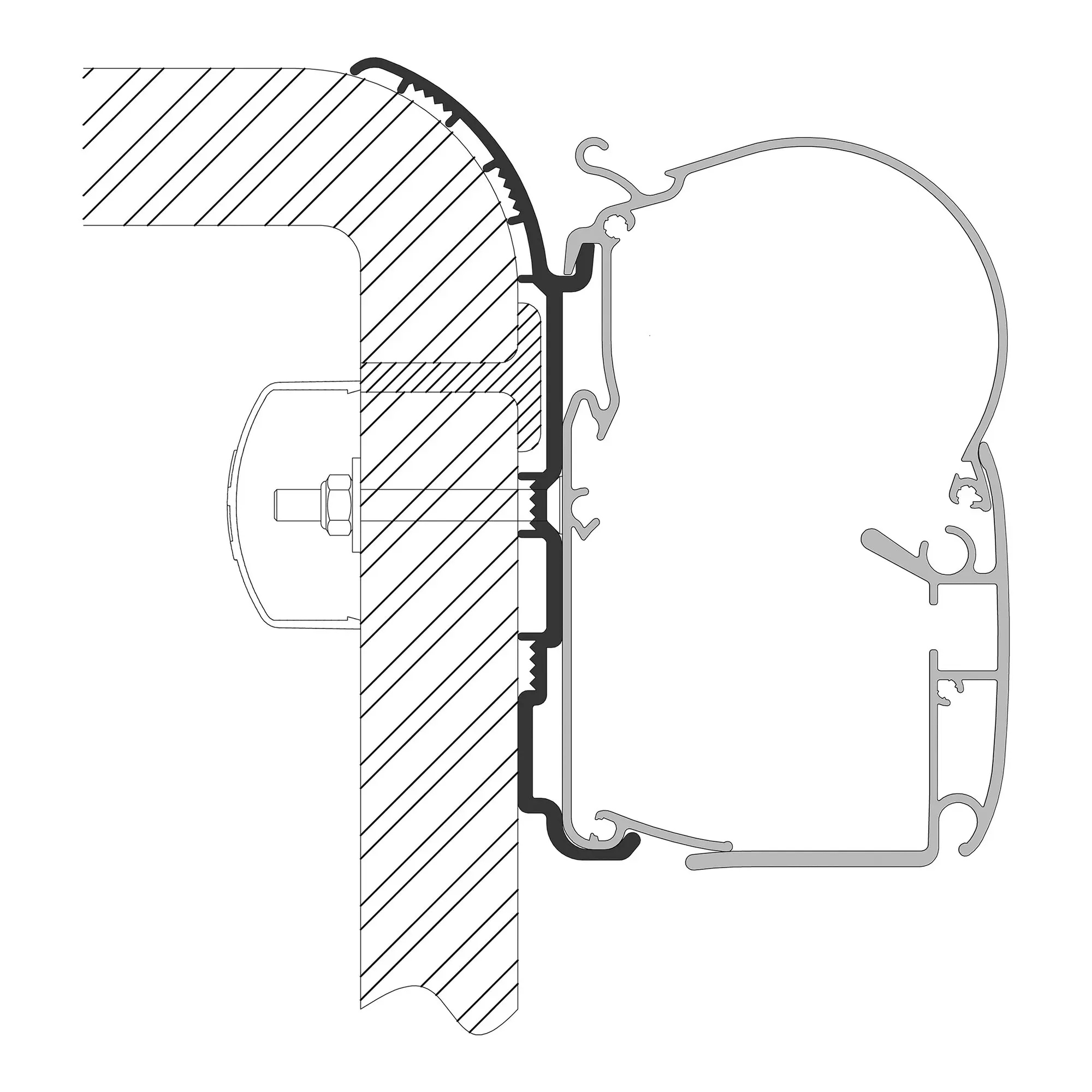 Adapter For Bürstner For Awnings Dometic Series 1, 3 m