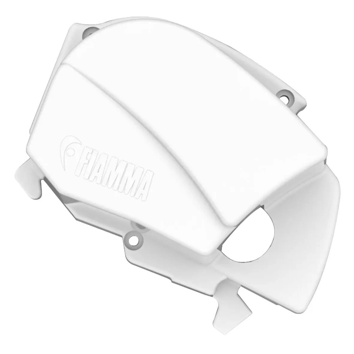 End Cap, left-hand, polar white for Awning F80L