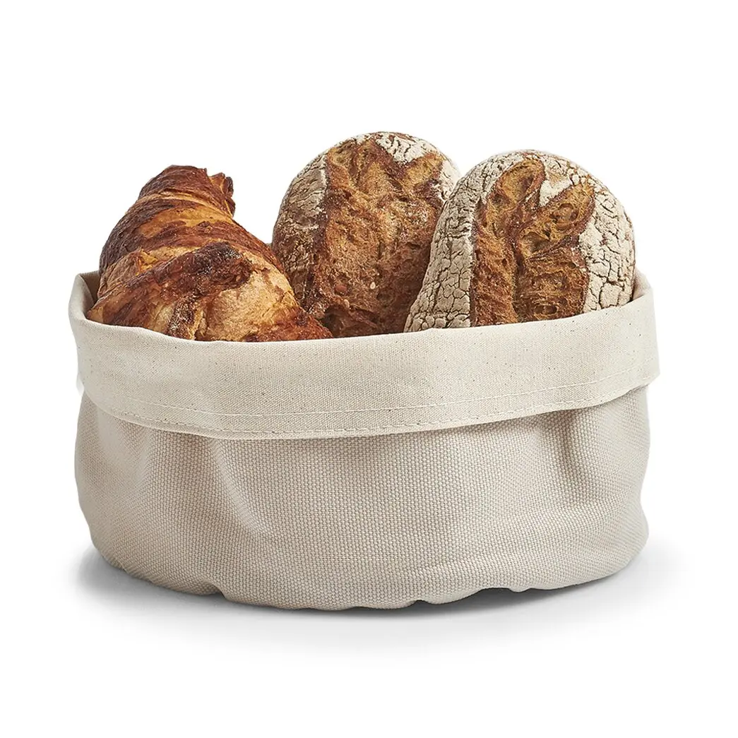 Brotbeutel rund, 20 cm beige