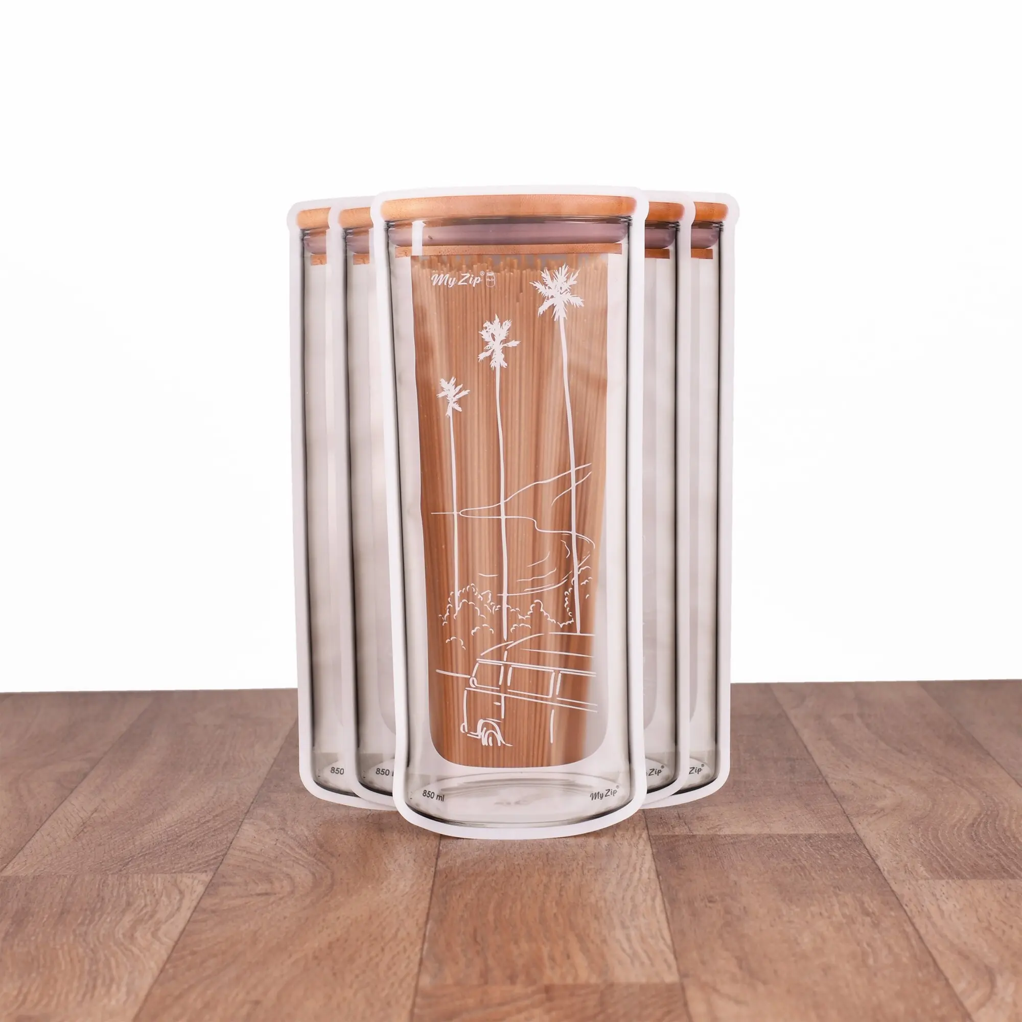 Aufbewahrungsbeutel Camping, 5-tlg. Set, Gr. Lang – 850 ml