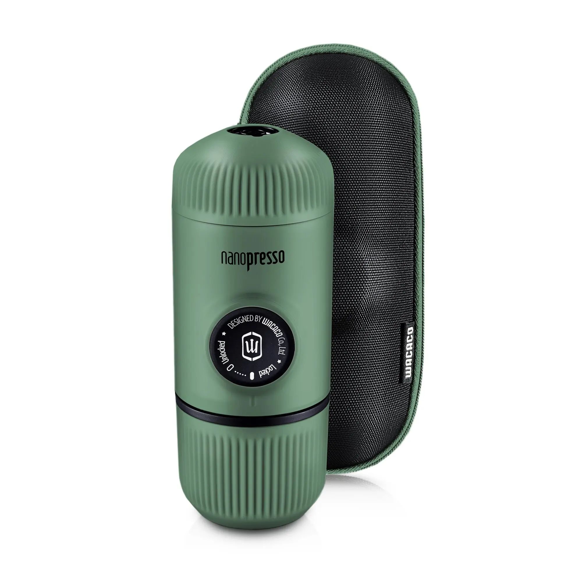 Tragbare Espressomaschine Nanopresso, dunkelgrün
