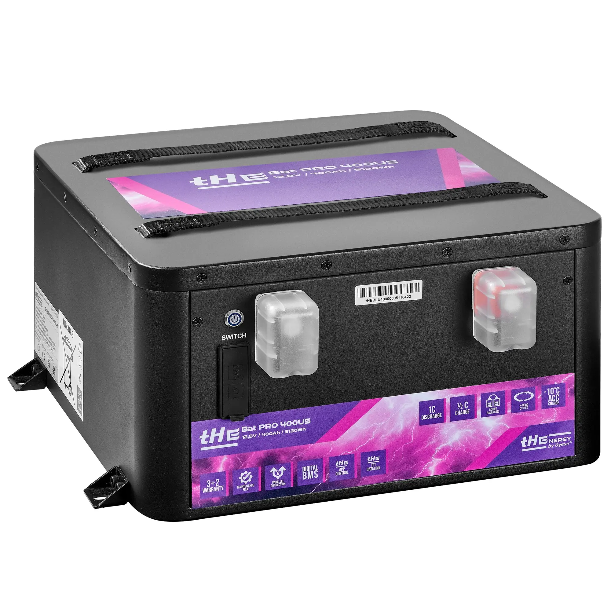 Lithium Battery Premium LiFePO4 tHE BatPro 400 US, 12.8 V, 400 Ah
